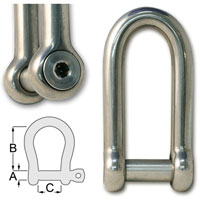 Forged Hex Key Long D Shackles