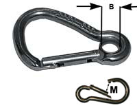 Asymmetric Key Lock Carbine Hook With Eye