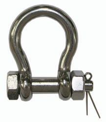 Stainless Steel Bow Shackles with bolt